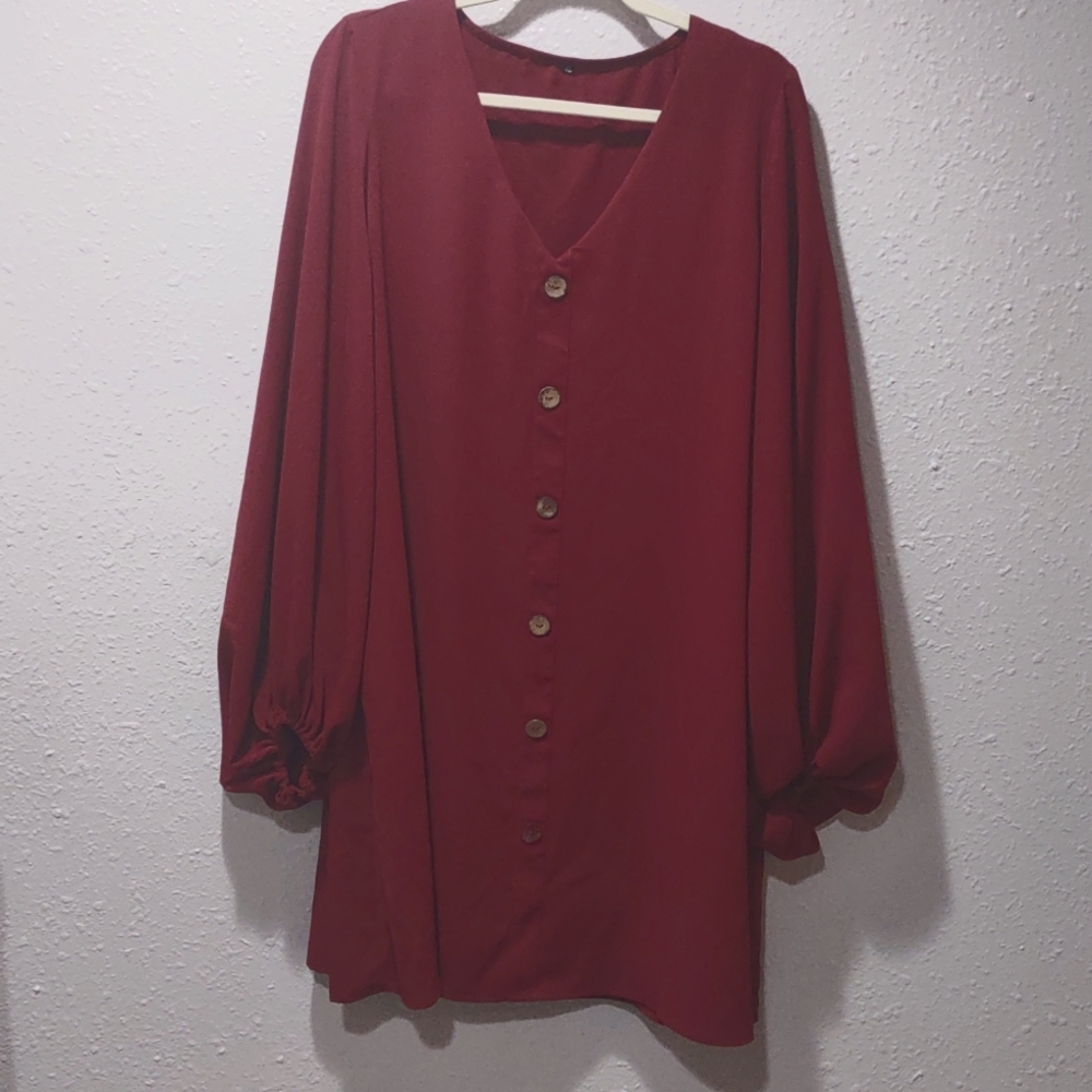 Comfy and cute balloon sleeve dress
